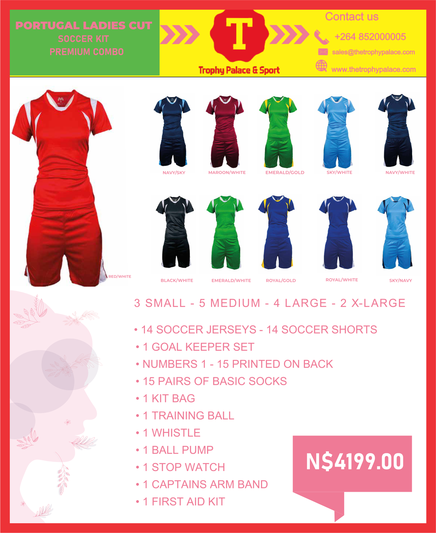 Ladies Soccer Premium Combo