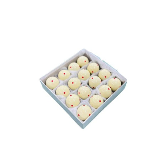 116 WHITE BALLS RED DOT